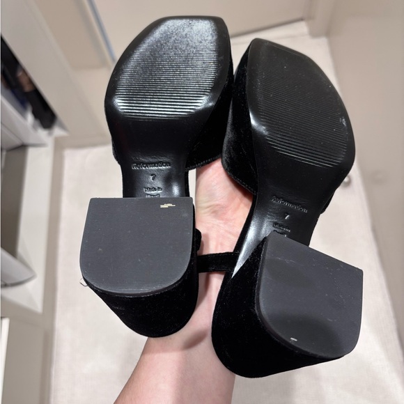 Reformation mirasol Black Velvet Platform Pumps 7 37 - Picture 6 of 7
